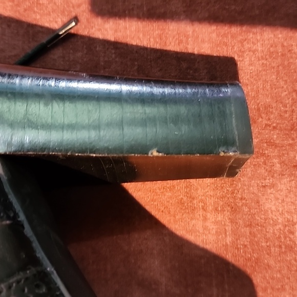 Franco Sarto Black Chunky Heeled Lace-up Genuine Leather Pumps US 9.5 - Picture 9 of 14